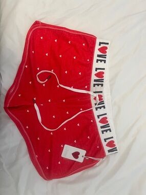 P.J. Salvage Red Heart-Print Shorts